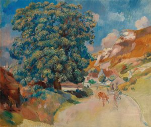Le Grand Arbre Au Bord De La Route by Pierre-Auguste Renoir Oil Painting