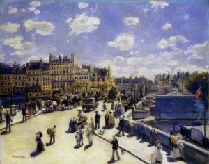 Le Pont-Neuf, Paris Oil painting by Pierre-Auguste Renoir