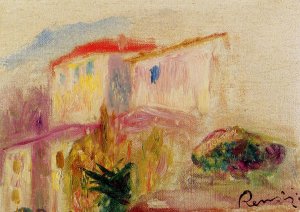 Le Poste at Cagnes Study by Pierre-Auguste Renoir Oil Painting