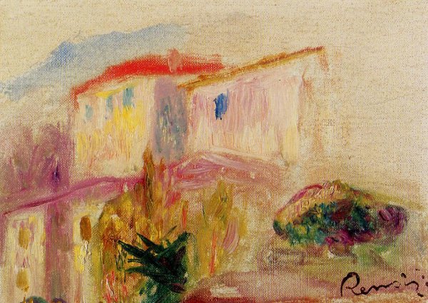 Main Product Photo of Le Poste at Cagnes Study Painting by Pierre-Auguste Renoir