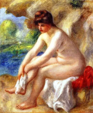 Leaving the Bath painting by Pierre-Auguste Renoir