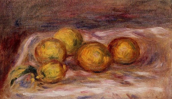 Lemons by Pierre-Auguste Renoir - Hand-Painted Oil Painting Reproduction