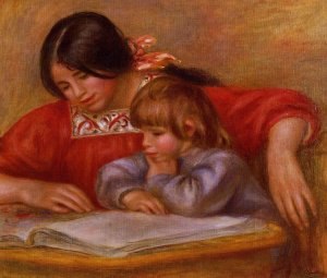 Leontine and Coco by Pierre-Auguste Renoir Oil Painting