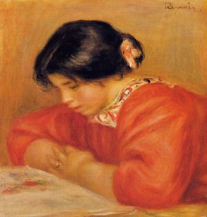 Leontine Reading Oil painting by Pierre-Auguste Renoir