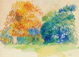Les Arbres by Pierre-Auguste Renoir Oil Painting