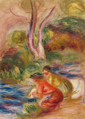 Les Laveuses by Pierre-Auguste Renoir Oil Painting