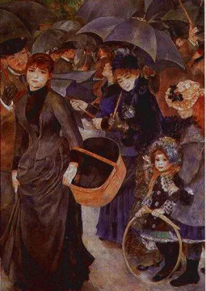 Les Parapluies by Pierre-Auguste Renoir Oil Painting