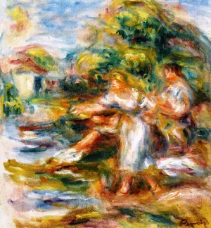 Line Fisherwomen by Pierre-Auguste Renoir - Oil Painting Reproduction