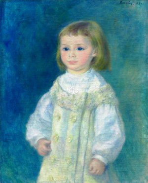 Lucie Berard Child in White by Pierre-Auguste Renoir Oil Painting