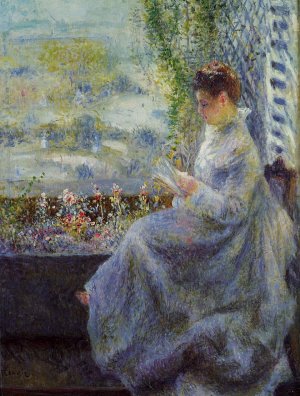 Madame Chocquet Reading by Pierre-Auguste Renoir Oil Painting