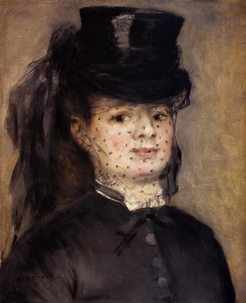 Madame Darras as an Horsewoman by Pierre-Auguste Renoir - Hand-Painted Oil Painting Reproduction