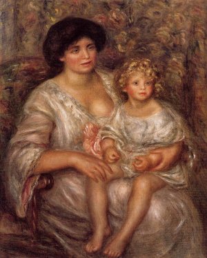 Madame Thurneyssan and Her Daughter by Pierre-Auguste Renoir Oil Painting