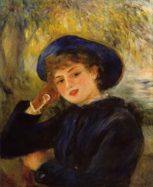 Mademoiselle Demarsy also known as Woman Leaning on Her Elbow by Pierre-Auguste Renoir - Oil Painting Reproduction
