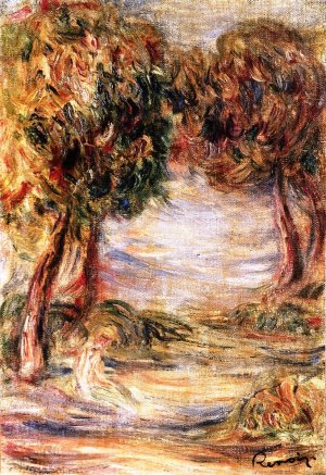 Man Seated in a Clearing by Pierre-Auguste Renoir Oil Painting