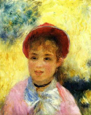 Modele from the Moulin de la Galette by Pierre-Auguste Renoir Oil Painting