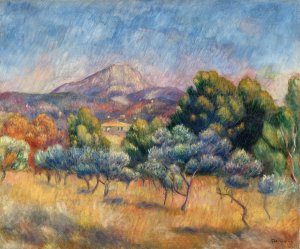 Mont Sainte-Victoire by Pierre-Auguste Renoir Oil Painting