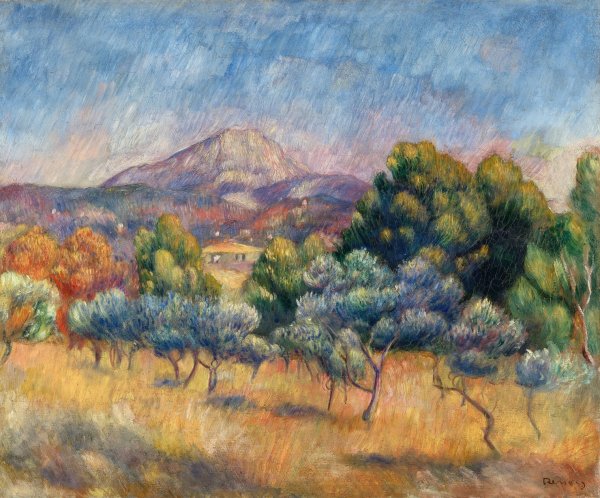 Mont Sainte-Victoire  by Pierre-Auguste Renoir - Hand-Painted Oil Painting Reproduction