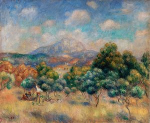 Montagne Sainte-Victoire by Pierre-Auguste Renoir Oil Painting
