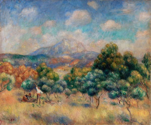Montagne Sainte-Victoire  by Pierre-Auguste Renoir - Hand-Painted Oil Painting Reproduction