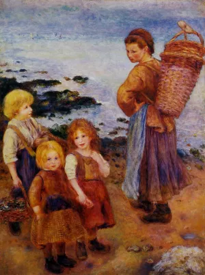 Mussel Fishers at Berneval by Pierre-Auguste Renoir - Oil Painting Reproduction