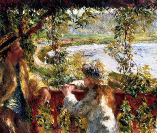 Main Product Photo of Near the Lake Painting by Pierre-Auguste Renoir