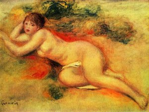 Nude Figure of a Girl by Pierre-Auguste Renoir Oil Painting