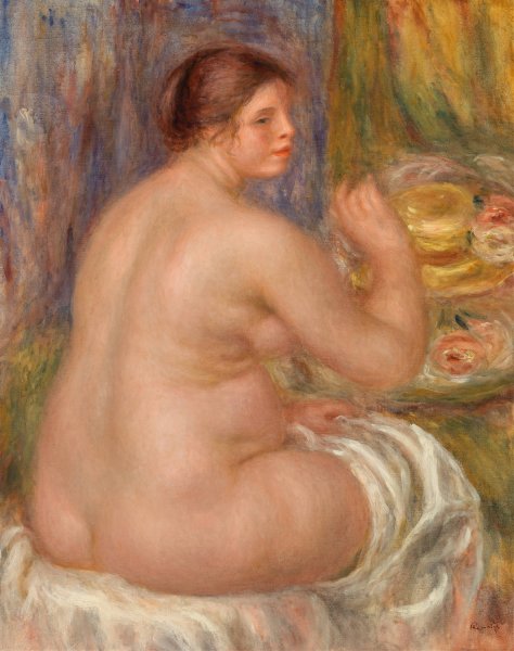 Nude from the Back  by Pierre-Auguste Renoir - Hand-Painted Oil Painting Reproduction