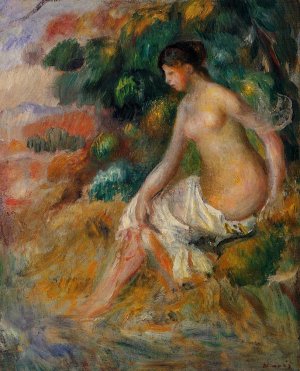 Nude in the Greenery by Pierre-Auguste Renoir Oil Painting