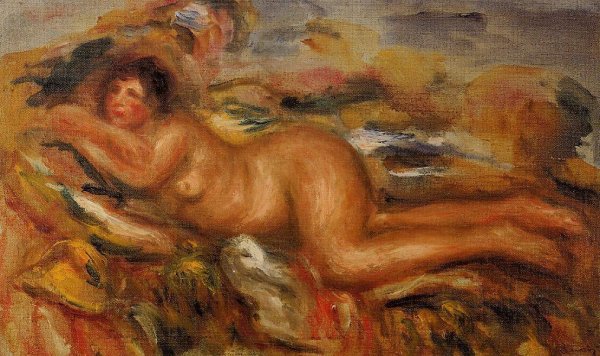 Nude on the Grass by Pierre-Auguste Renoir - Hand-Painted Oil Painting Reproduction