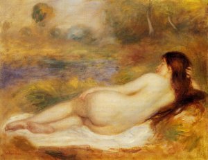 Nude Reclining on the Grass by Pierre-Auguste Renoir Oil Painting