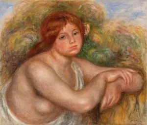 Nude Study, Bust of a Woman by Pierre-Auguste Renoir Oil Painting