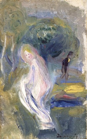 Nude with Figure in Background by Pierre-Auguste Renoir Oil Painting