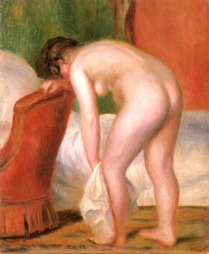 Nude Woman Drying Herself by Pierre-Auguste Renoir Oil Painting