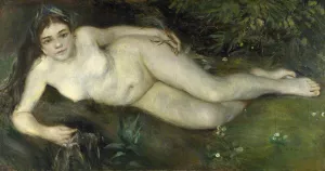 Nymph by a Stream by Pierre-Auguste Renoir - Oil Painting Reproduction