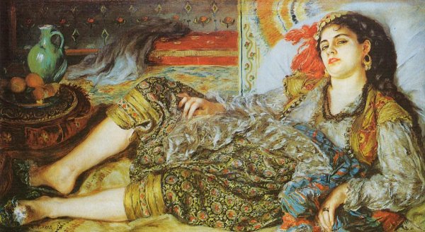 Main Product Photo of Odalisque also known as An Algerian Woman Painting by Pierre-Auguste Renoir