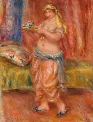 Odalisque with Tea Set by Pierre-Auguste Renoir Oil Painting