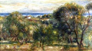 Olive Trees at Cagnes by Pierre-Auguste Renoir Oil Painting