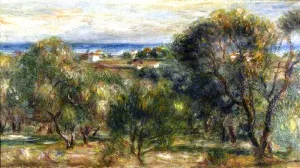 Olive Trees at Cagnes by Pierre-Auguste Renoir Oil Painting