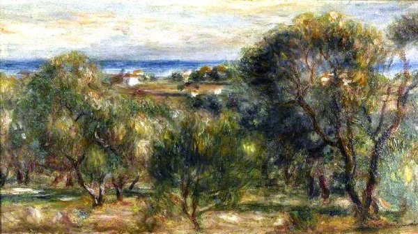 Olive Trees at Cagnes by Pierre-Auguste Renoir - Hand-Painted Oil Painting Reproduction