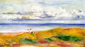 On a Cliff by Pierre-Auguste Renoir - Oil Painting Reproduction