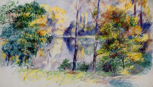 Park Scene by Pierre-Auguste Renoir - Hand-Painted Oil Painting Reproduction