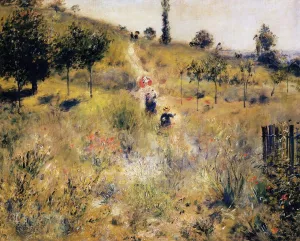 Path Leading Through Tall Grass by Pierre-Auguste Renoir - Oil Painting Reproduction