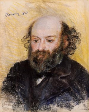 Paul Cezanne by Pierre-Auguste Renoir Oil Painting