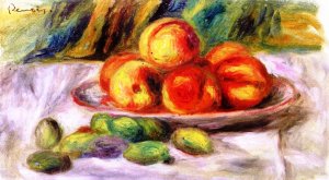 Peaches and Almonds II by Pierre-Auguste Renoir Oil Painting