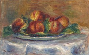 Peaches on a Plate by Pierre-Auguste Renoir Oil Painting