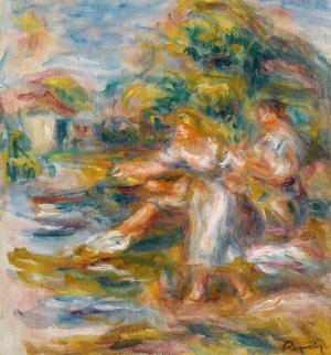Pecheuses a La Ligne by Pierre-Auguste Renoir Oil Painting