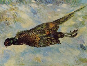 Pheasant in the Snow by Pierre-Auguste Renoir Oil Painting
