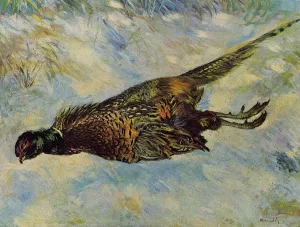 Pheasant in the Snow by Pierre-Auguste Renoir - Oil Painting Reproduction
