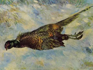 Pheasant in the Snow by Pierre-Auguste Renoir Oil Painting