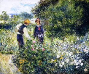 Picking Flowers by Pierre-Auguste Renoir Oil Painting